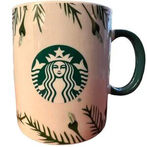 Starbucks 2020 Jumbo Ceramic Mug Christmas Holiday Winter Lights and Ivy 26 Oz